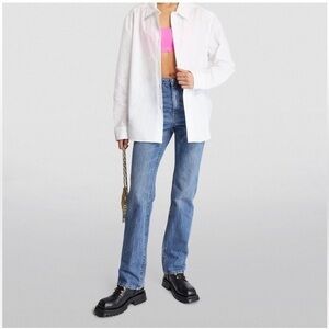 Alexander Wang Jeans Bite High Rise Straight Leg in Blue